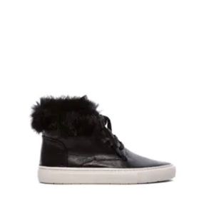 Vince Nyack fur trimmed high top sneaker size 7